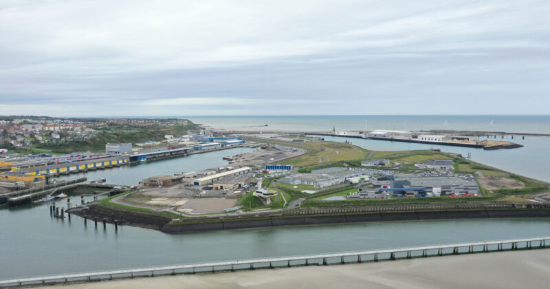 Vue aérienne du port de Boulogne-sur-Mer